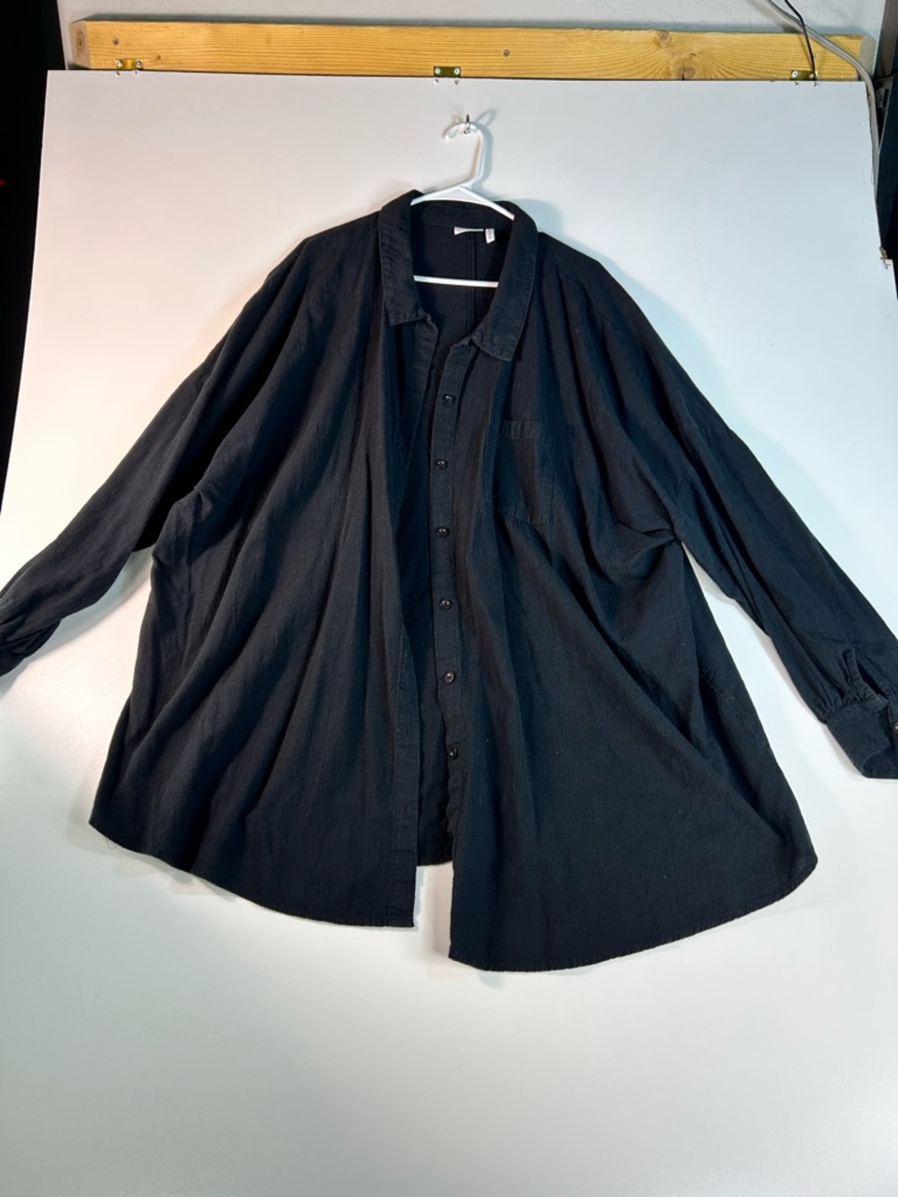 ASOS Black Button-Up Overshirt